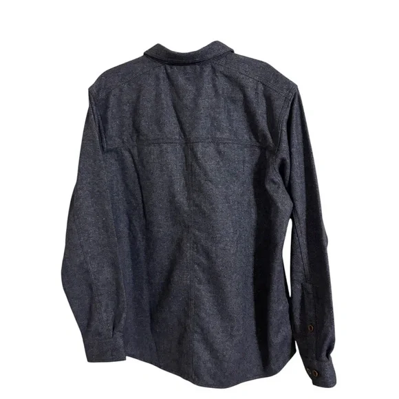 Columbia Blue Gray Wool Blend Button Down Shacket Large - Picture 4 of 9